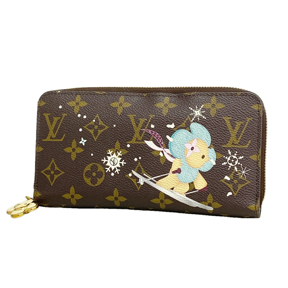 Louis Vuitton Monogram Zippy Wallet Vivienne M12223 Azur Frost Women's Long P...